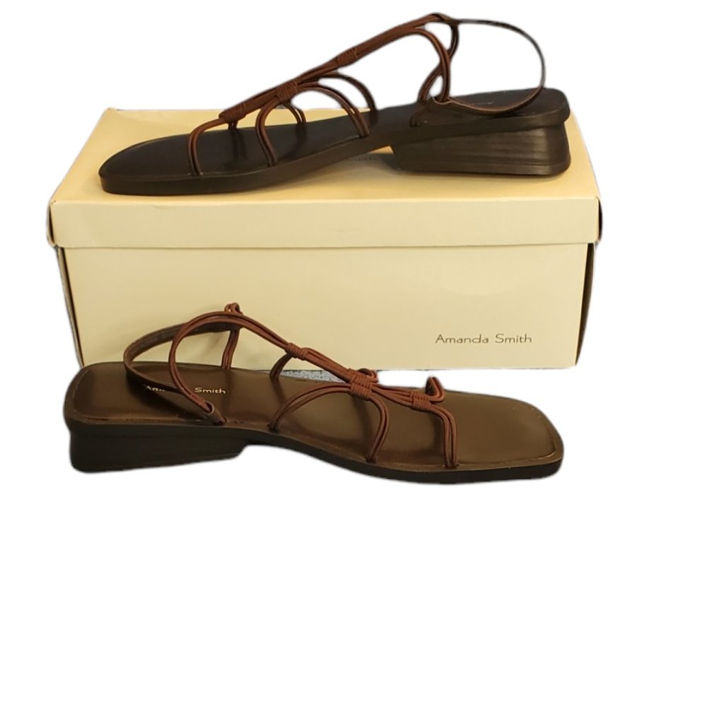 New Amanda Smith Gyro Brown Elastic Slip On Shoes SZ 8.5 M - Picture 5 of 12
